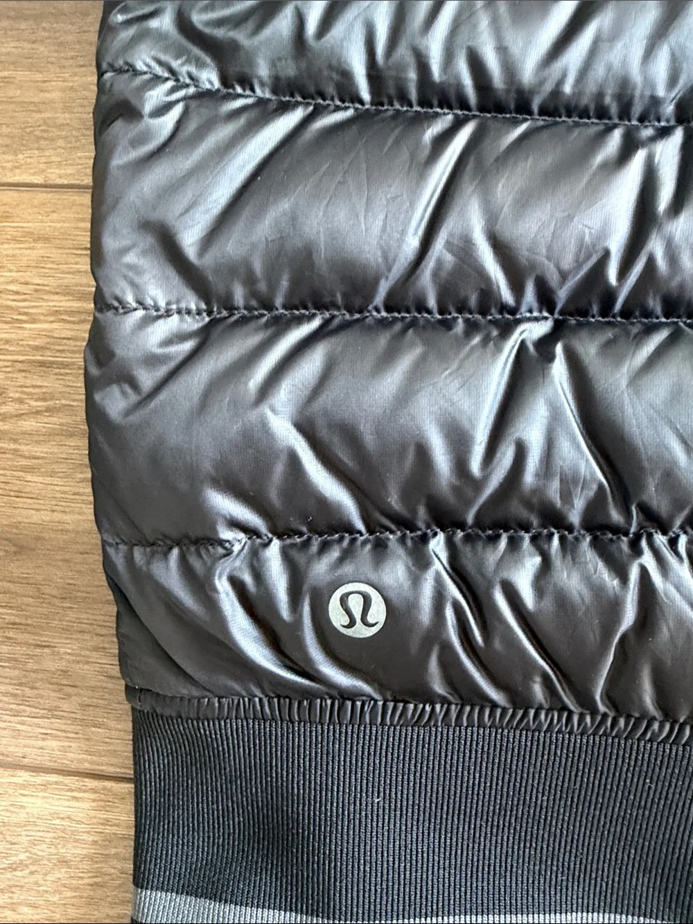 lululemon athletica Black Quilted Hooded Puffer Vest
